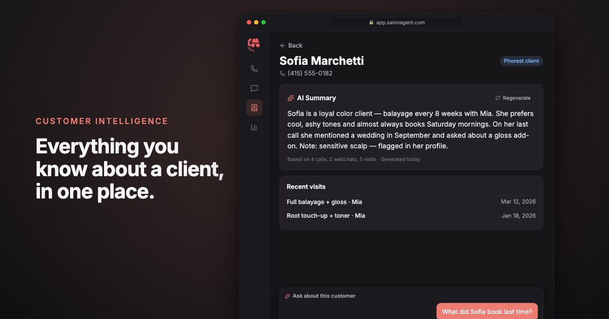 Customer Intelligence: Know Every Client Before They Walk In